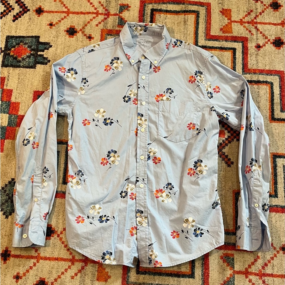 Floral Blue Shirt